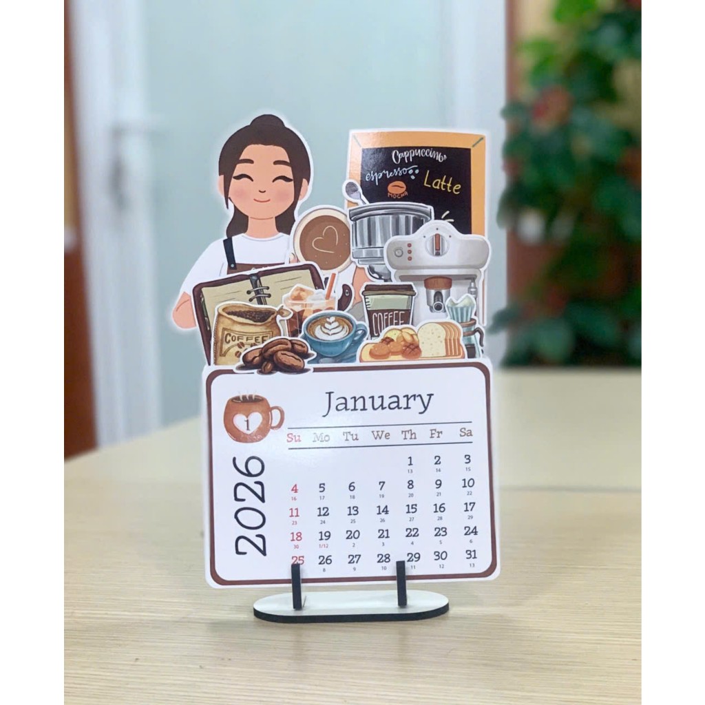 Lịch bàn decor 2026 - Tiệm cafe, lịch để bàn đẹp, lịch trang trí, lịch quà tặng, lịch phong thuỷ, lị