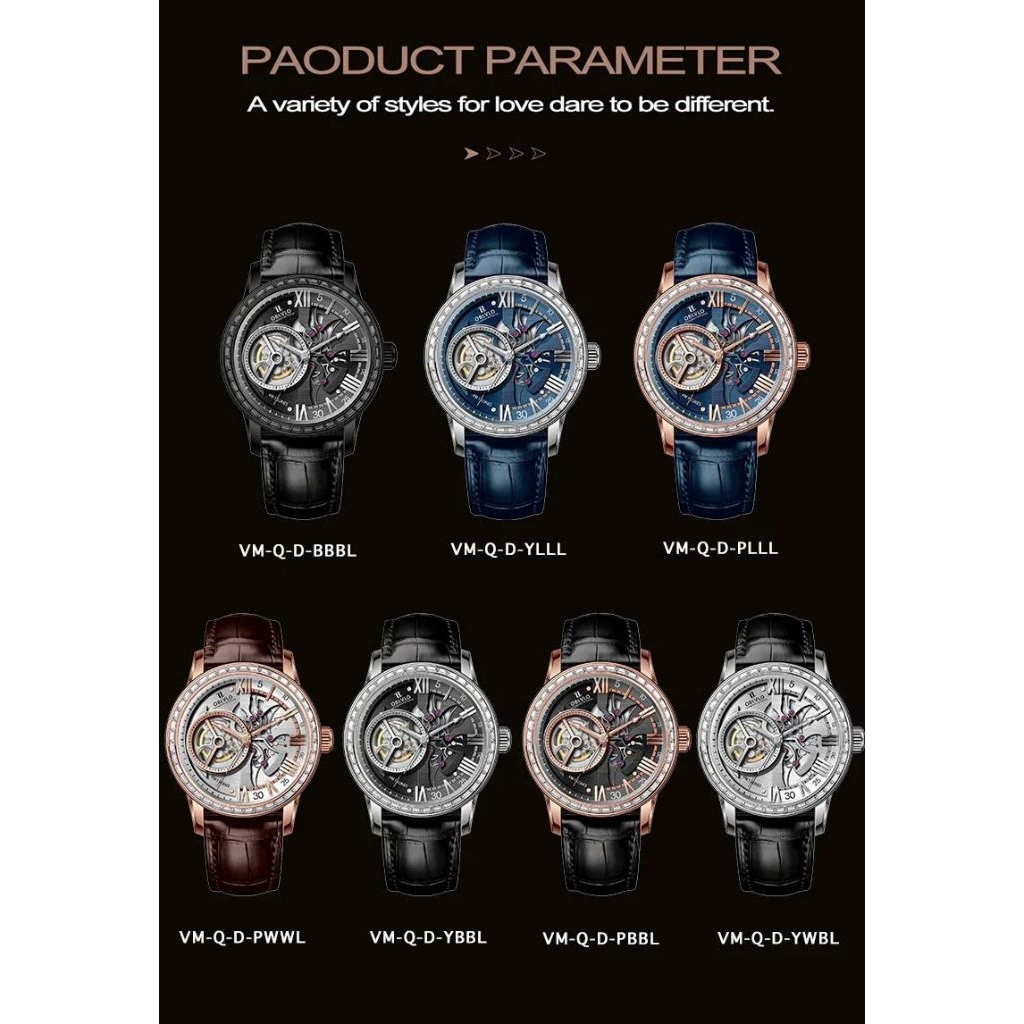 [Chính Hãng 100%] Đồng Hồ Nam OBLVLO VM-Q-YBBL (BBBL,YLLL,PLLL,PWWL,PBBL, YWPL) Máy Cơ (Automatic) M