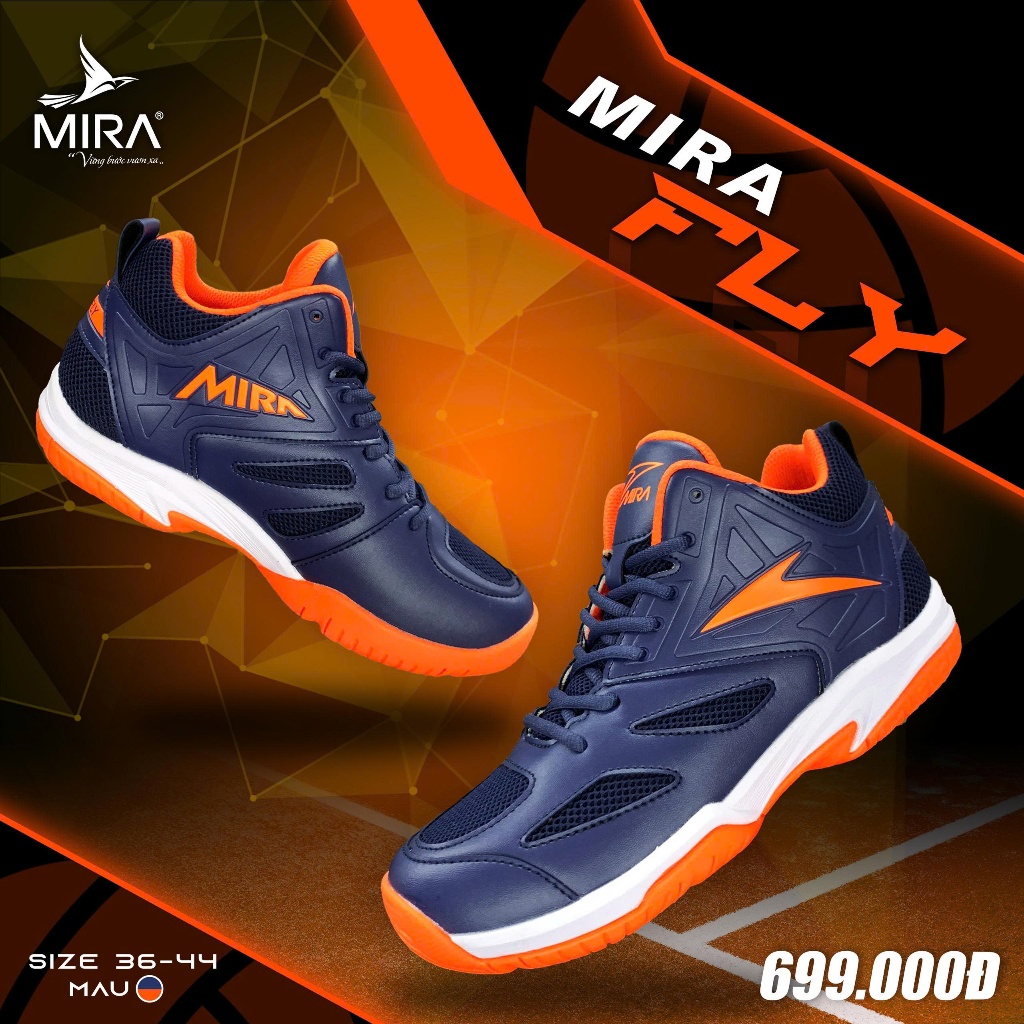 [BLACK FRIDAY] Tăng 1 size Giày Bóng Chuyền MIRA FLY Chất Liệu Cao Cấp Đế Cao Su 2 Lớp Bám Sân, Siêu