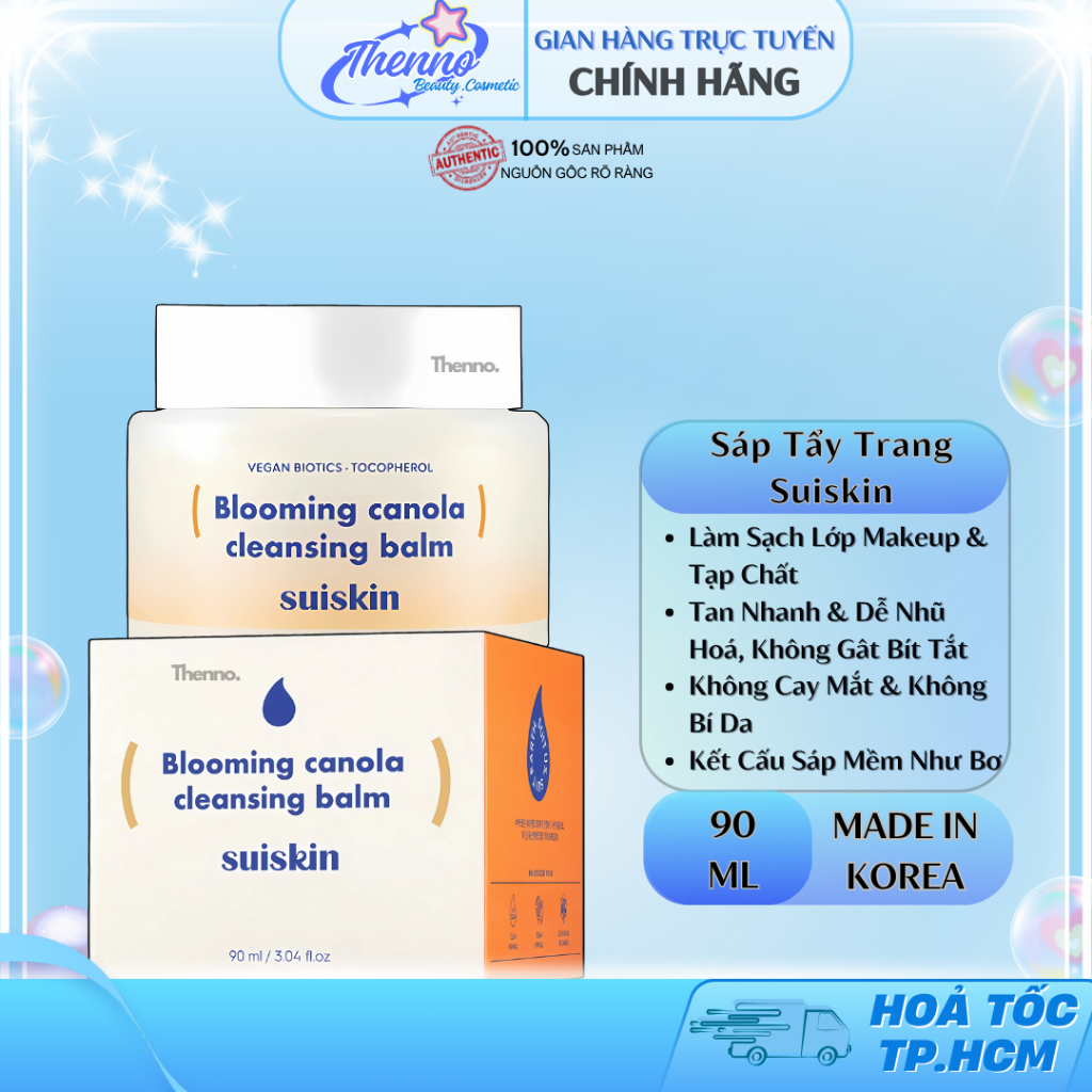 Sáp Tẩy Trang Sạch Sâu 3 Tác Động Suiskin Blooming Canola Cleansing Balm 90ml Hàn Quốc
