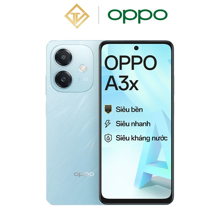 Điện thoại Oppo A3x 4GB/64GB,  Snapdragon 6s 4G Gen1 - Hàng chính hãng