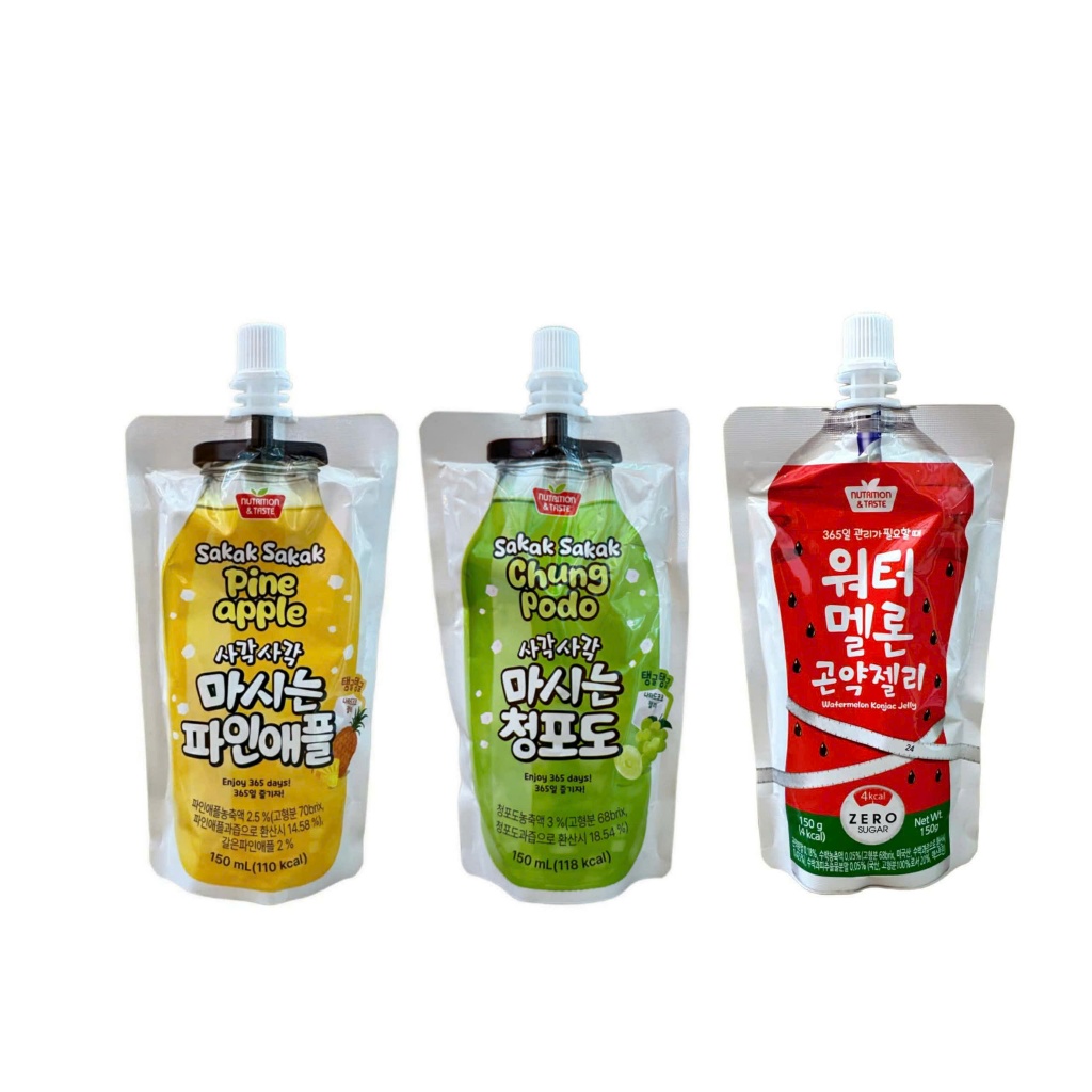 Nước thạch trái cây dạng túi Hàn Quốc 150ml (dưa hấu,nho nha đam,thơm nha đam)