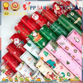   Mẫu Mới 2025  Combo 5 Giấy Gói Quà Noel Giáng Sinh Chất Liệu Kraft Và Couche Họa Tiết Giáng Sinh Độc Đáo Sắc Nét 