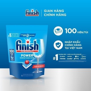   Livestream  Viên Rửa Chén Bát Finish Powerball Power Everyday Clean & Shine Túi 100 viên siêu tiết kiệm 