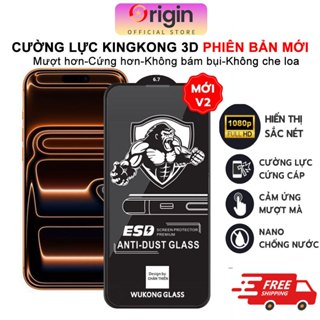 Kính cường lực iphone Kingkong iP 14 pro max 16 pro max 17 Pro max 7 8 Plus xsmax xr 11 13 15 Pro 12pro full màn