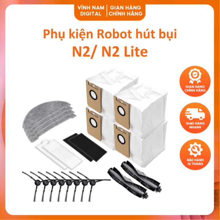 Khăn lau, túi rác robot hút bụi NEABOT N2/ N2 lite/ N2 plus/ Neabot Q11