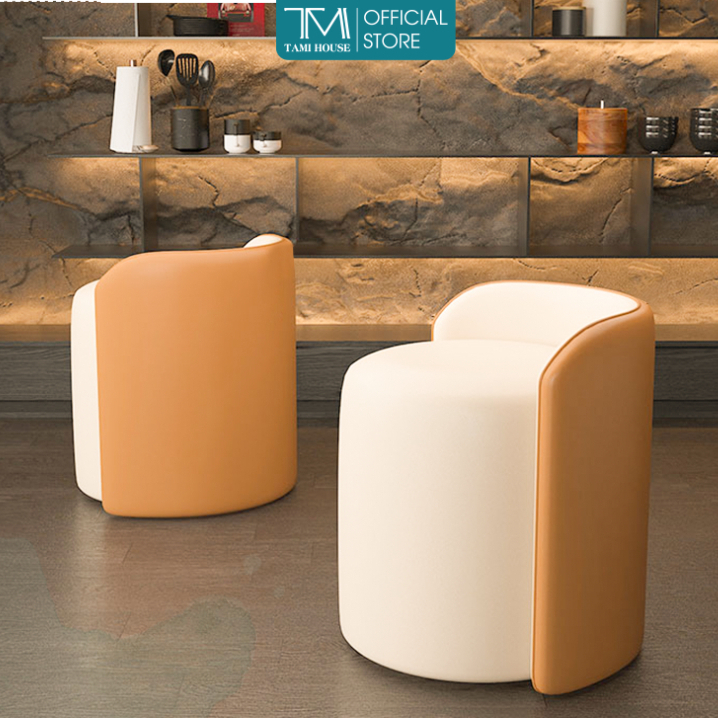 Ghế đôn sofa bọc da PU sang trọng thiết kế thông minh có tựa lưng thương hiệu TAMI - GC51