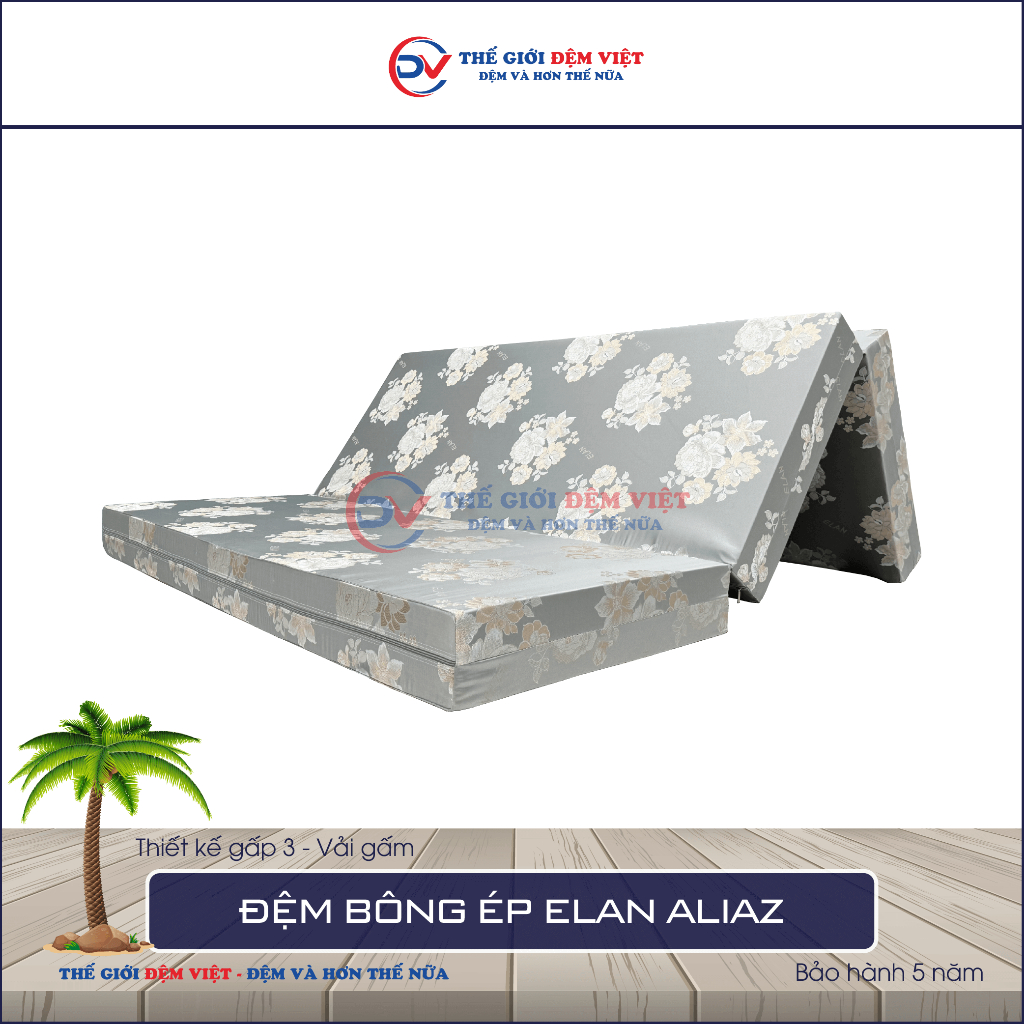 [FREE SHIP MỘT PHẦN] ĐỆM BÔNG ÉP ELAN ALIAS GẤP 3 - HÀNG CHÍNH HÃNG