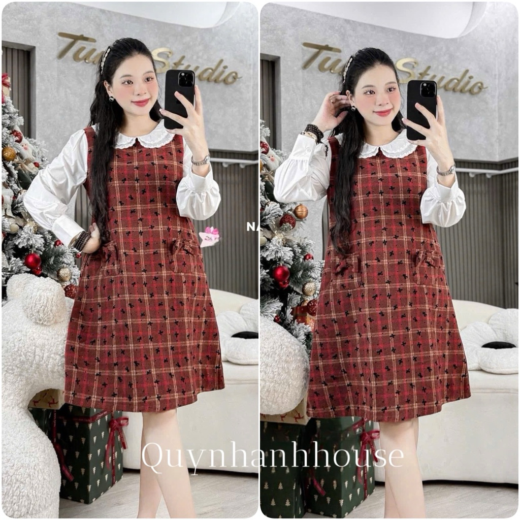 (NH CLOTHING)Váy suông Quynhanhhouse Váy dạ nơ M11423 sm