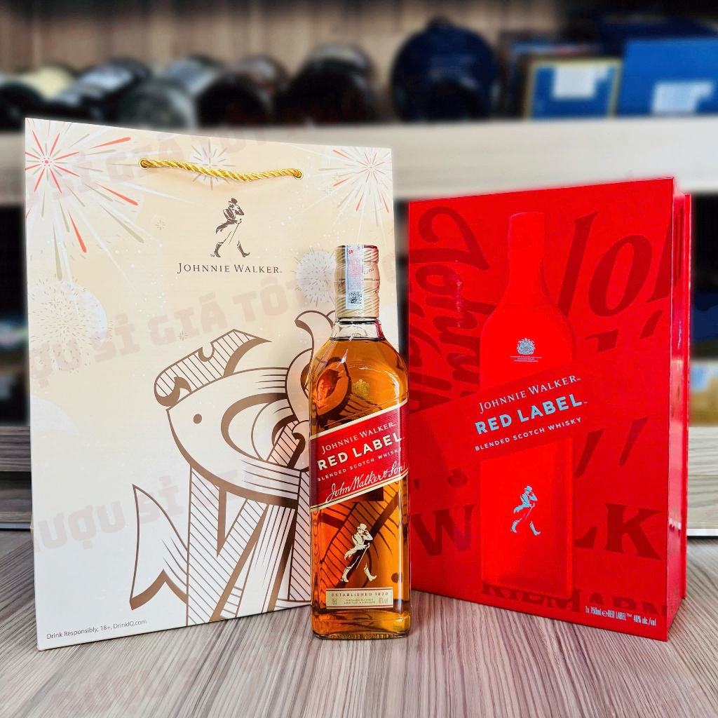 [RƯỢU NGOẠI - WHISKY] Rượu Johnnie Walker Red Label Hộp Quà Tết 2026