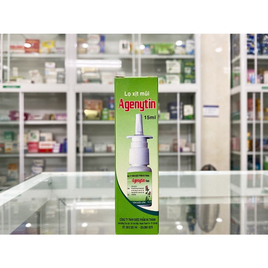 Xịt mũi hoa ngũ sắc Agenytin chai 15ml giúp thông xoang, thông mũi, giảm chảy nước mũi, nghẹt mũi