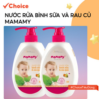 [Choice] Nước Rửa Bình Sữa Rau Củ Mamamy FM2-2793-19, An Toàn Cho Bé, Dạng Chai 600ml
