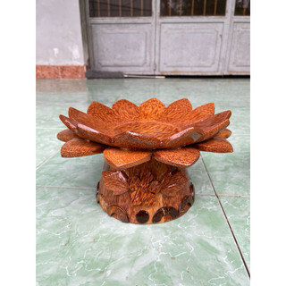 Dĩa để trái cây hoa sen gỗ dừa