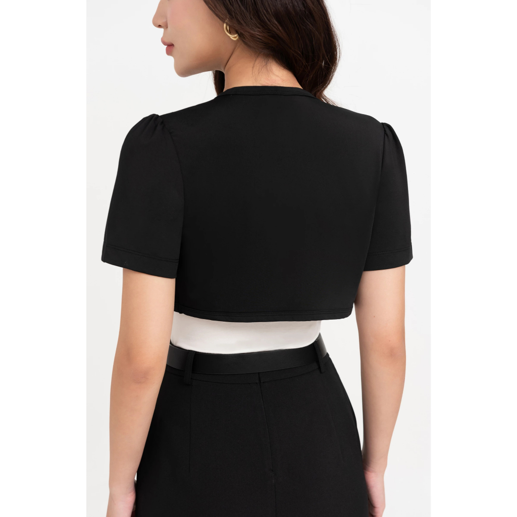 Áo thun mỏng khoác ngoài, áo khoác croptop nữ công sở IVY moda MS 61T0233 | BigBuy360 - bigbuy360.vn