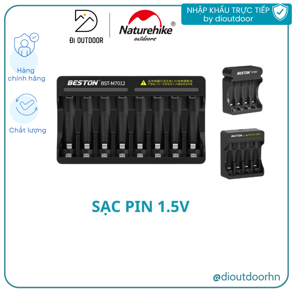 Sạc 1.5V Beston Cho Pin AA & AAA 1.5V Sạc 4 khe- 8 Khe- Sạc Tự Ngắt Thông Minh