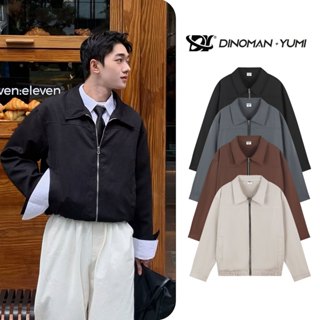  Áo Khoác Kaki Mỏng DINOMAN Lót Gió Thanh Lịch Có Túi Trong Khóa Kéo YKK Sang Trọng Đứng Form AK012 