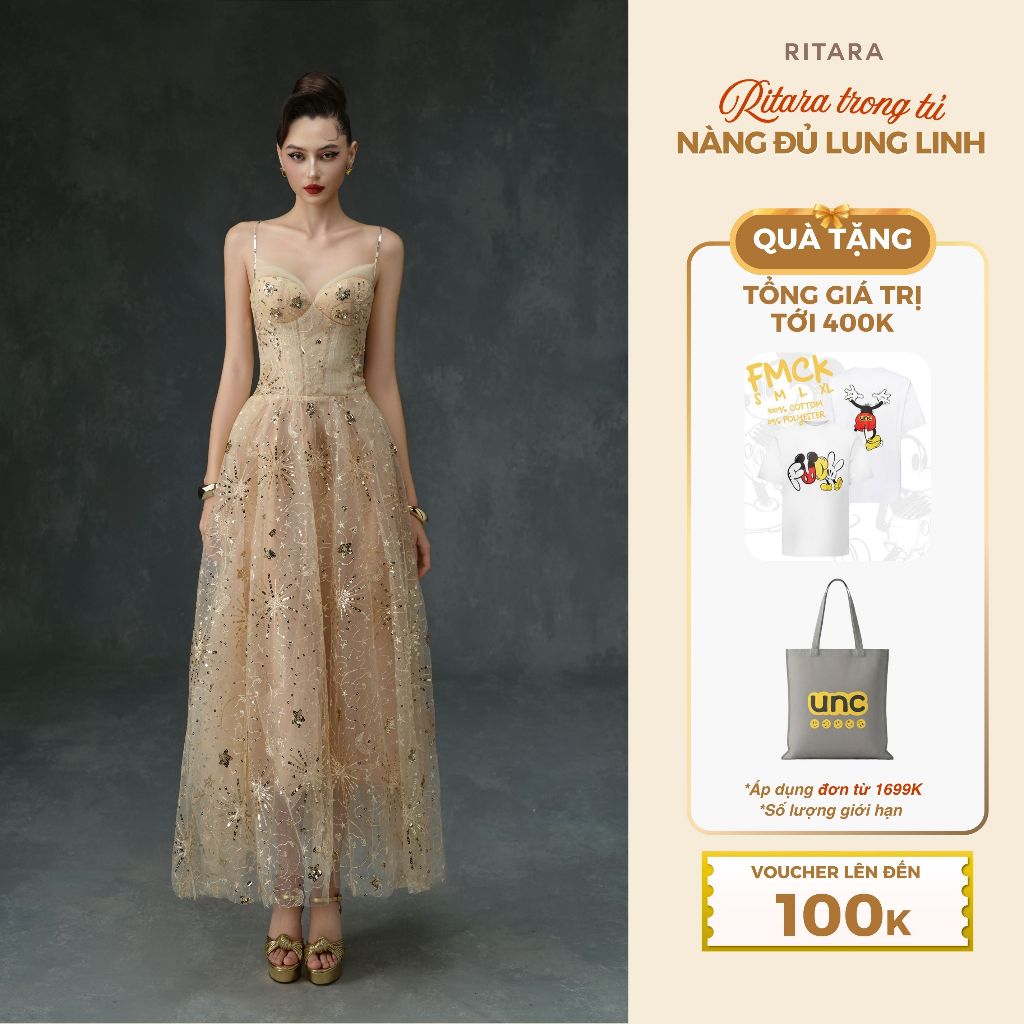 Đầm Dạ Hội Dài RITARA Luminous Lady Sang Trọng, Nữ Tính