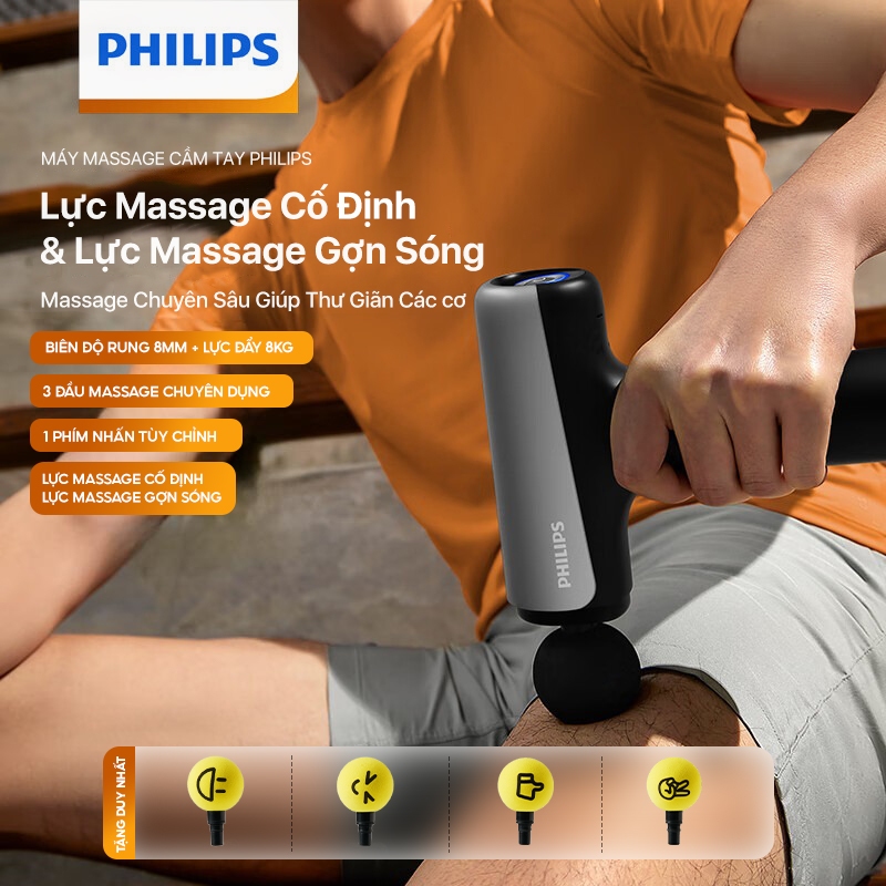 Máy Massage Cầm Tay PHILIPS 7324-lực massage cố định & lực massage gợn sóng