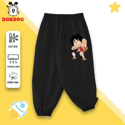 Quần dài bé trai BOBDOG dáng jogger chất thun thoải mái năng động in hình cute cho bé