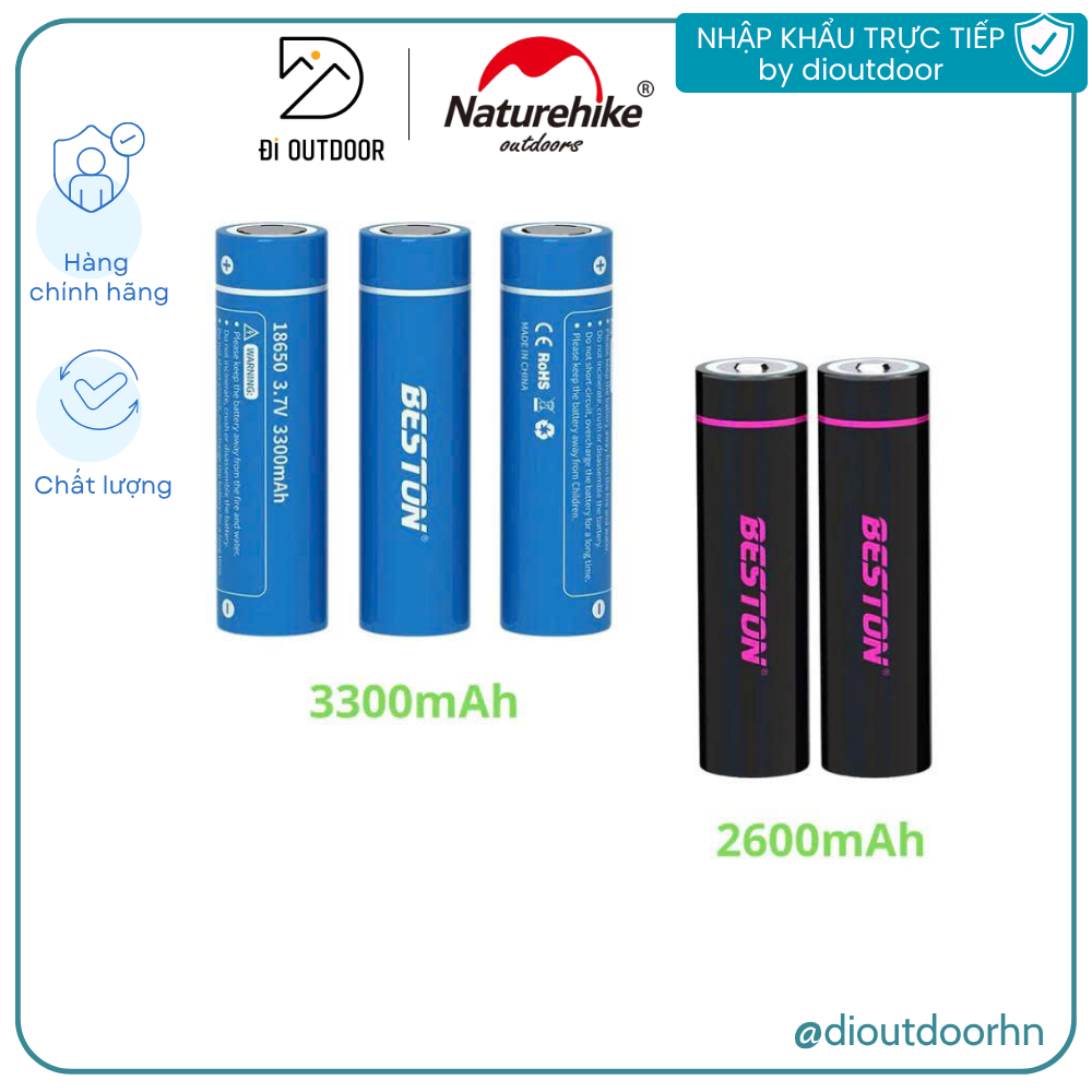 Bộ Pin Sạc 18650 3.7V Beston Dung lượng 2600mAh và 3300mAh
