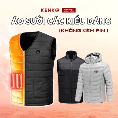 Bộ áo sưởi và pin KENKO công nghệ Nhật Bản các kiểu dáng