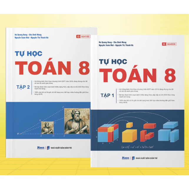 Sách - tự học Toán học lớp 8, Tự học toán Kết nối tri thức, cánh diều, chân trời sáng tạo