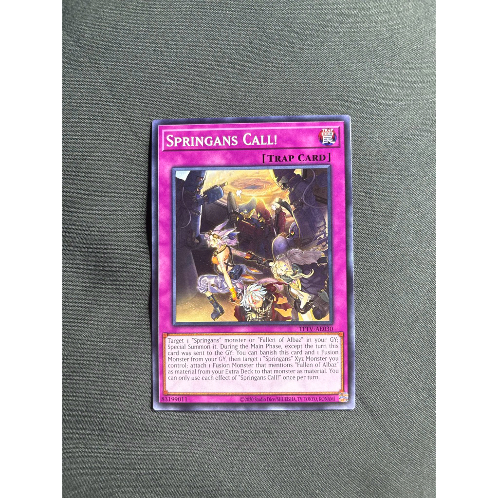 [Yugioh Sky Shop] 1 lá thẻ bài Springans Call - TFTV-AE030 - Foil Common - AE chính hãng