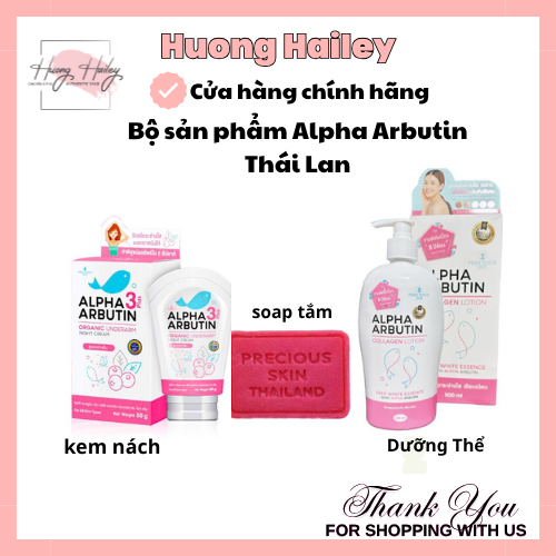 Bộ sản phẩm Alpha Arbutin Thái Lan