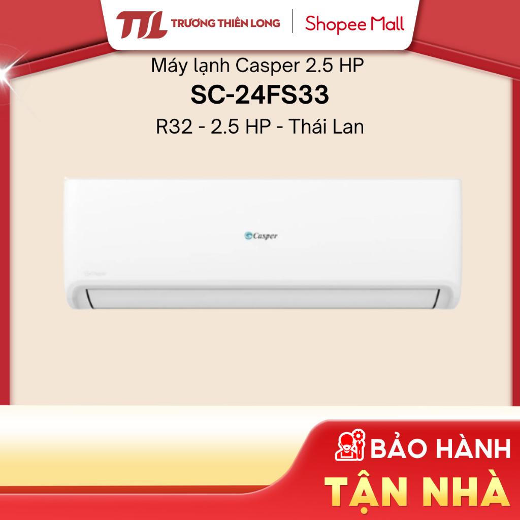 [Shopee - Lắp đặt 0Đ HN HCM] GC-24IS35 / SC-24FS33 - Máy Lạnh Casper 1 Chiều 2.5HP