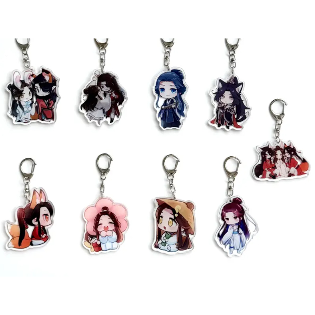 Móc khóa acrylic TGCF Tian Guan Ci Fu, móc khóa Heaven Official's Blessing, Hua Cheng, Hua Lian, Xie