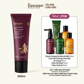   DEAL LIVESTREAM Combo Tẩy da chết da đầu bồ kết Cocoon 200ml Tặng 1 nước bồ kết 50ml+1 gội 50m+1 xả 50ml+2 gel tắm 50ml 