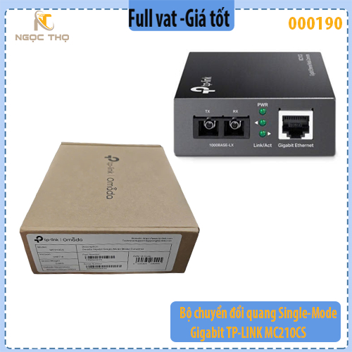 Bộ chuyển đổi quang điện TP-Link MC210CS – Single-Mode Gigabit – SC – 15km - Hàng chính hãng – Full 