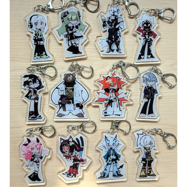 Móc khóa acrylic Zenless Zone Zero (ZZZ) – charm nhân vật gồm Lycaon, Nicole Demara, Billy Kid, Ben 