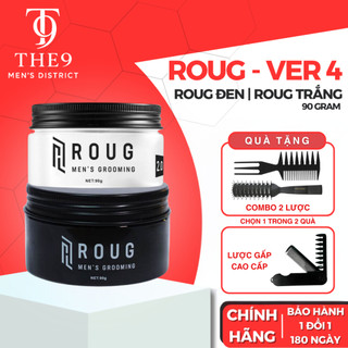   VERSION 4  Sáp vuốt tóc Roug Đen 90g Roug Trắng 90g cao cấp tạo kiểu giữ nếp tóc hút dầu ẩm tóc 