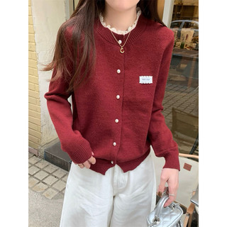 Áo len cổ viền ren