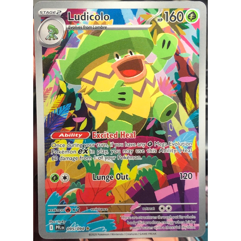 [KW2 Pokemon] [EN] Thẻ Ludicolo - 095/094 - Illustration Rare