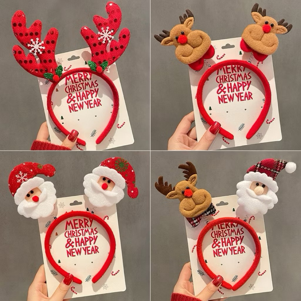 BỜM NOEL, BỜM GIÁNG SINH, BĂNG ĐÔ CÀI TÓC NOEL, XƯỢC CÀI TÓC TUẦN LỘC XINH XẮN