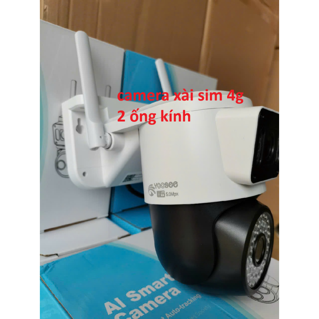 Camera Ngoài Trời Yoosee, CHỐNG NƯỚC Dùng Sim 4G,2 camera
