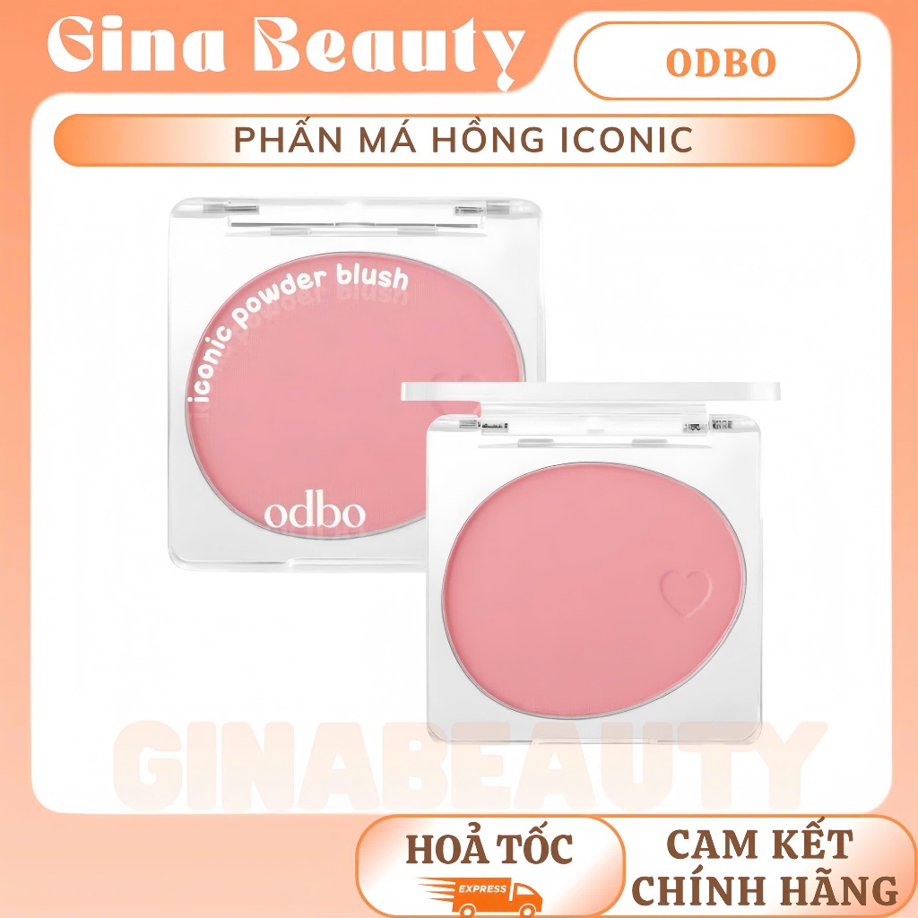 [ODBO] Phấn má hồng mịn lì chuẩn màu Odbo Iconic Powder Blush OD1325 GINABEAUTY