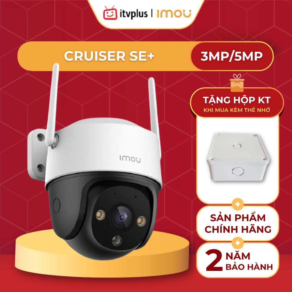Camera ngoài trời IMOU Cruiser SE+ S31FEP/S51FEP - Xoay 360, Có màu ban đêm, Đàm thoại 2 chiều