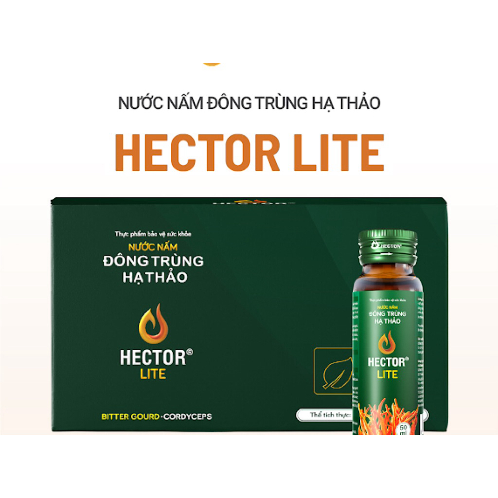 🔥Nước Nấm Đông Trùng Hạ Thảo Hector Lite (Hộp 10 chai)