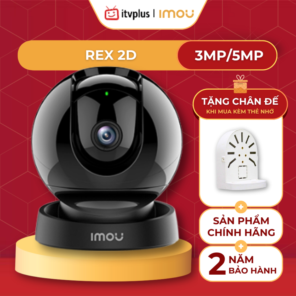 Camera Wifi trong nhà IMOU REX 2D Độ phân giải 3MP/5MP | Kiểu dáng cao cấp IPC-GK2DP-5C0W
