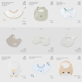 [NOUS LAPOMME BU] - Yếm mềm mại, dễ thương cho bé sơ sinh - Xanh - S.T9B - GF60A