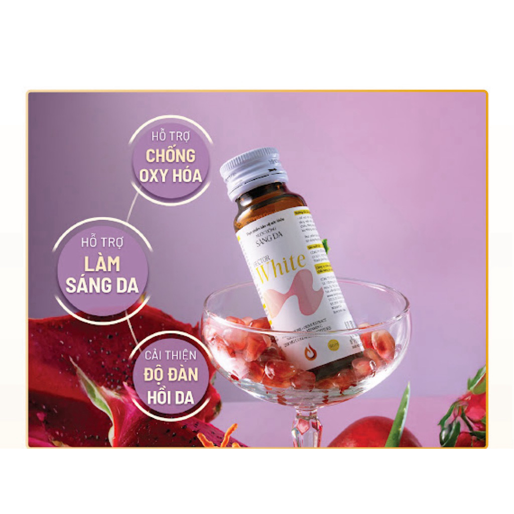 (10 Chai/ Hộp) Hộp Nước Uống Hector White Collagen Đông Trùng Hạ Thảo