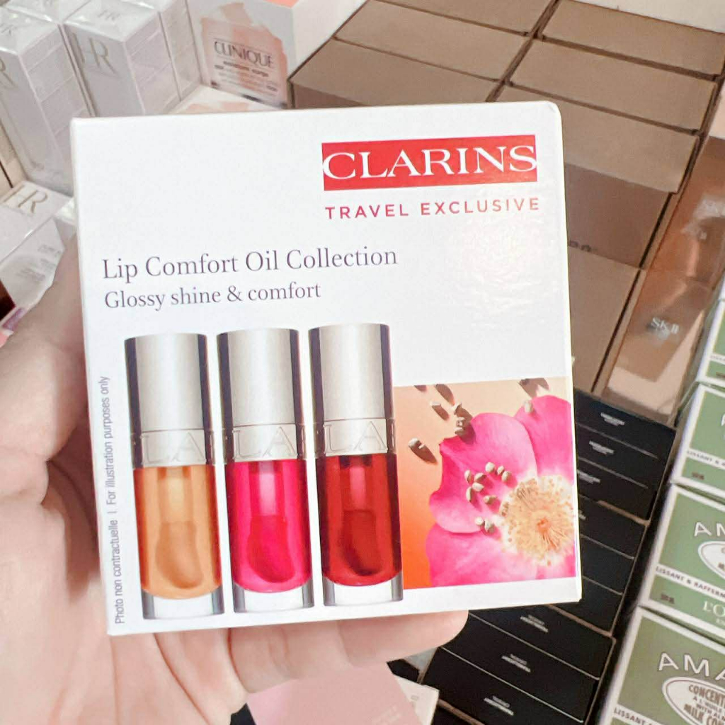 Son dưỡng Clarins Lip Comfort Oil màu 01 03 04 fullszie fullbox