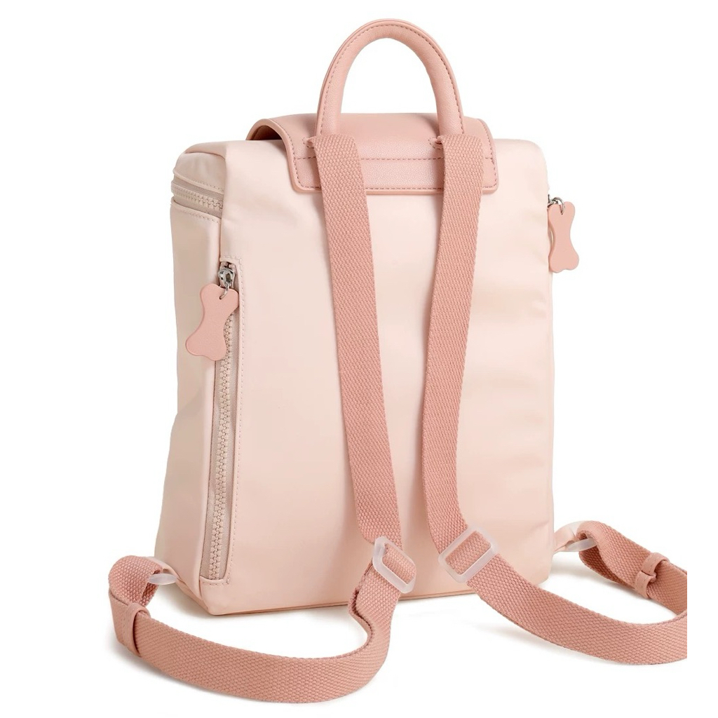 (Sẵn ship hoả tốc) Túi balo toutou vải dù màu hồng kèm charm cute | BigBuy360 - bigbuy360.vn