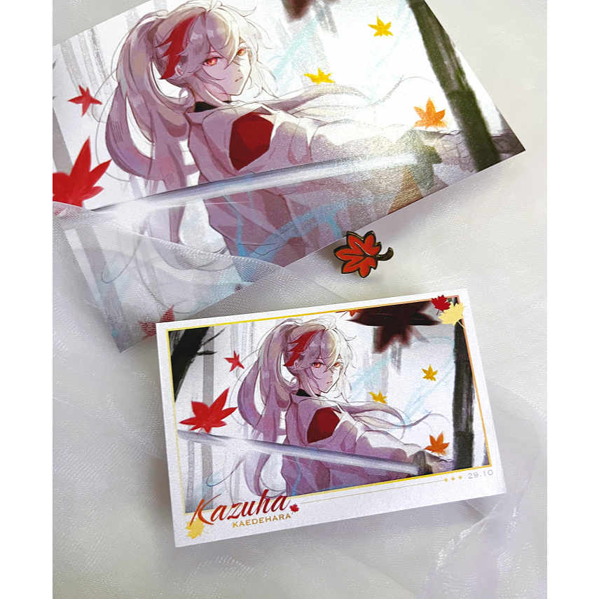[Artprint+Polaroid] Tranh vẽ nhân vật Kazuha.Kaedehara GI