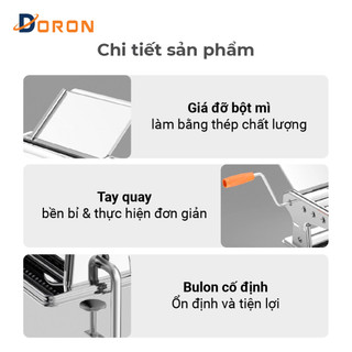 Máy cán mì 3 lưỡi dao làm bánh đa năng, phù hợp gia đình