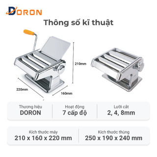 Máy cán mì 3 lưỡi dao làm bánh đa năng, phù hợp gia đình