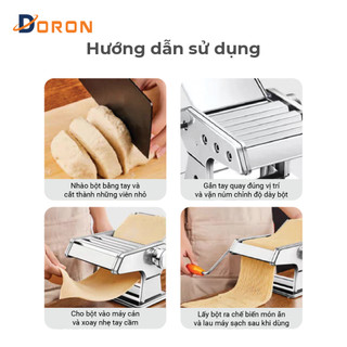 Máy cán mì 3 lưỡi dao làm bánh đa năng, phù hợp gia đình